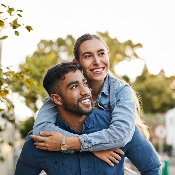 smiling couple